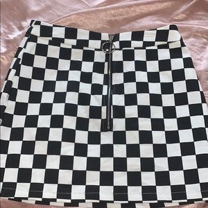 Cute checkerboard skirt!